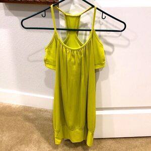 NWOT Lululemon no limits neon yellow workout top